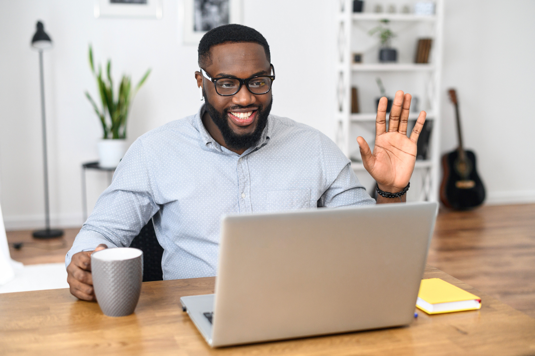 African-American business coach with the laptop